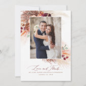 Pampas Grass Terracotta Floral Mariage Merci (Devant)