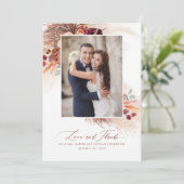 Pampas Grass Terracotta Floral Mariage Merci (Debout devant)