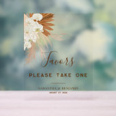 Pampas Grass Terracotta Huwelijksgunsten Acryl Bord (Neutraal)