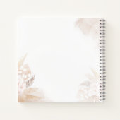 Pampas Grass Terracotta Mariage Livre d'hôtes (Dos)