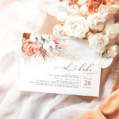 Pampas Grass Terracotta Oh Baby shower Uitnodiging