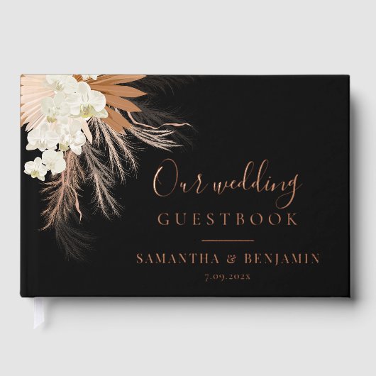 Pampas Grass Terracotta Rose Gold Foil Mariage (Recto)