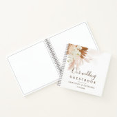 Pampas Grass Terracotta Script Mariage Livre d'or (Intérieur)