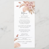 Pampas Grass Terracotta Waterverf Wedding Menu (Voorkant)