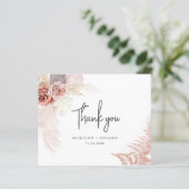 Pampas Grass Terracotta Weddenschap Hartelijk dank (Staand voorkant)