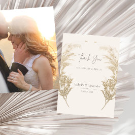 Pampas Grass Thank You Card Kaart