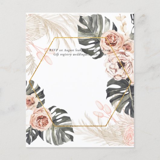 PAMPAS GRASS TROPICAL Weddenschap tegen lage koste Flyer (Achterkant)