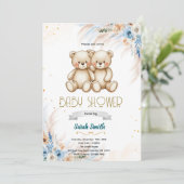 Pampas Grass twins bear invitation (Debout devant)