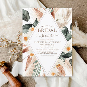 Pampas Grass Vrijgezellenfeest Boho Eucalyptus Kaart