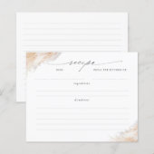 Pampas Grass Vrijgezellenfeest Recipe Kaart (Voorkant / Achterkant)