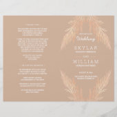 Pampas Grass Wedding Ceremony Botanical Folded (Voorkant)