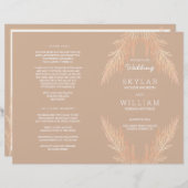 Pampas Grass Wedding Ceremony Botanical Folded (Voorkant / Achterkant)