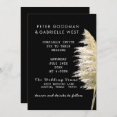 Pampas Grass Wedding Invitation Kaart (Voorkant / Achterkant)