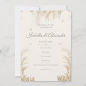 Pampas Grass Wedding Program Kaart (Voorkant)