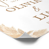 Pampas Grass Welcome Weddenschap Poster (Hoek)