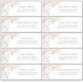 Pampas Grass White Gast Namen Adresetiketten Sticker (Voorkant)