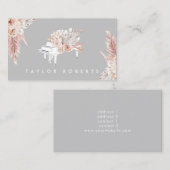 pampas herbe boho fleurs pianiste carte de visite (Devant / Derrière)