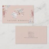 pampas herbe boho fleurs piano carte de visite (Devant / Derrière)