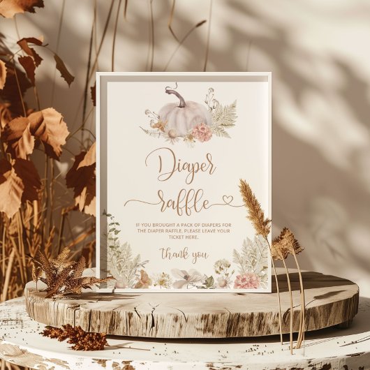 Pampas herbe citrouille de couche affiche de tombo