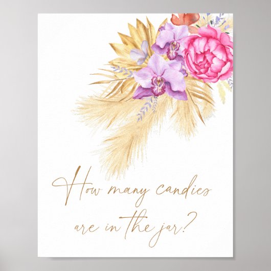 Pampas herbe - devinez combien de bonbons Poster (Devant)