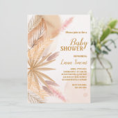 pampas herbe douche bébé invitations (Debout devant)