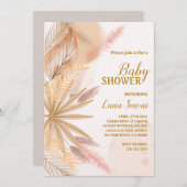 pampas herbe douche bébé invitations (Devant / Derrière)