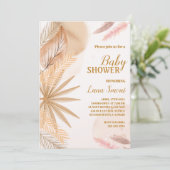 pampas herbe douche bébé invitations (Debout devant)