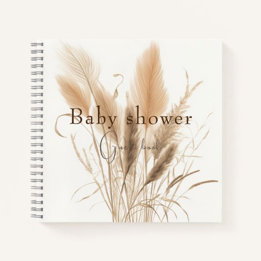 Pampas herbe livre de massage Baby shower (Devant)