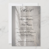 Pampas Mariage Romantique Script Invitation (Devant)