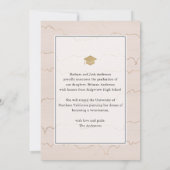 Pampas Marine Arch Photo Faire-part de graduation (Dos)