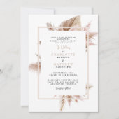 Pampas Neutral Wedding Kaart (Voorkant)