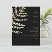 Pampas Noir & Beige Bronzée Invitation (Debout devant)