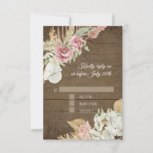 Pampas Palm Rose Wreath Rustique Foliting RSVP (Devant)