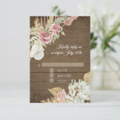 Pampas Palm Rose Wreath Rustique Foliting RSVP (Debout devant)