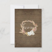 Pampas Palm Rose Wreath Rustique Foliting RSVP (Dos)