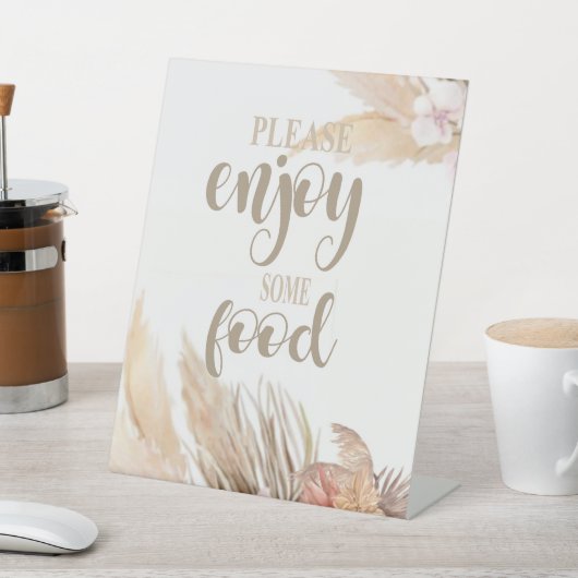 Pampas Panneau de la table des aliments en laiton (In SItu)