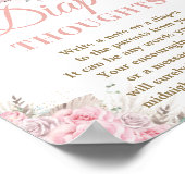 Pampas Roze Bloemenschommelpaard Luiersets Ideeën Poster (Hoek)