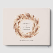 Pampas rustique moderne herbe mariage Livre d'or (Verso)