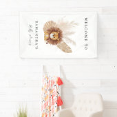 Pampas schattig Lion baby shower Spandoek (Insitu)