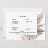 Pampas Swash White Détail Invitation (Devant)