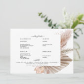 Pampas Swash White Détail Invitation (Debout devant)