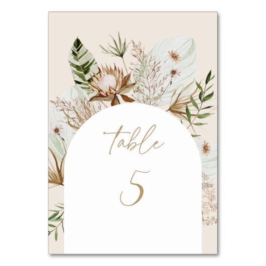 Pampas tropicale numéro de table (Par défaut)