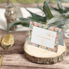 Pampas Vegetarian Meal Choice Guest Name Card Kaart