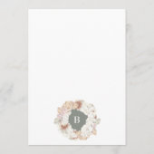 Pampas Wreath Moss Sage Green Monogram Menu (Achterkant)