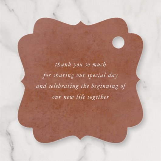 Pampasgras Bloem Aardenwerk Trouw Dank Je Bedankjes Labels (Achterkant)