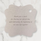 Pampasgras Bloem Boho Bedankt Bedankjes Labels (Achterkant)