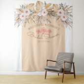 Pampasgras bloem bruidsdouche bruiloften bruid wandkleed (In situ)