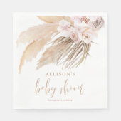 Pampasgras boho bohemian baby shower servetten (Voorkant)