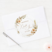 Pampasgras boho elegant tropisch ronde sticker (Envelop)