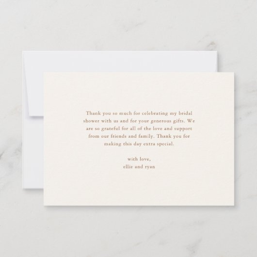 Pampasgras Boho Neutrale Bruidsuitnodiging Bedankkaart (Achterkant)